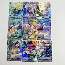 9×One Piece ACG Waifu Doujin Cards Holo Oil Painting Series Custom Anime DIY - Image 2