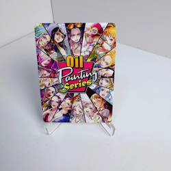 9×One Piece ACG Waifu Doujin Cards Holo Oil Painting Series Custom Anime DIY - Image 3