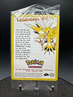 pokemon sealed legendary bird, Mint Condition Never Opened, black star promo - Image 1