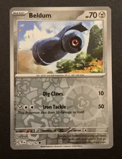 Beldum - 113/162 - Reverse Holo Common - SV5: Temporal Forces - Pokemon TCG - Image 1