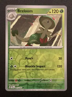 Breloom - 007/162 - Reverse Holo Common - SV5: Temporal Forces - Pokemon TCG - Image 1