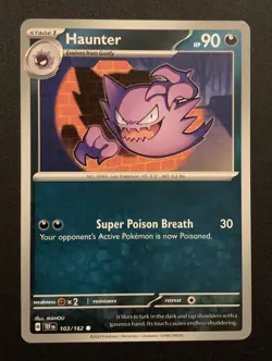 Haunter - 103/162 - Common - SV5: Temporal Forces - Pokemon TCG - Image 1