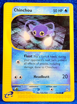 Chinchou Aquapolis e-Series Near Mint 70/147 Regular Pokemon Common 2002 - Image 1