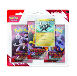 🔥 Pokemon TCG Destined Rivals 3-Pack Blister - Zebstrika - Brand New & Sealed - Image 1