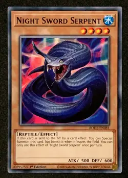 Night Sword Serpent | BODE-EN081 | Common | 1st | Burst of Destiny | YuGiOh TCG - Image 1