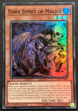 Dark Spirit of Malice - LED5-EN003 - Super Rare - 1st Edition - YuGiOh TCG - Image 1