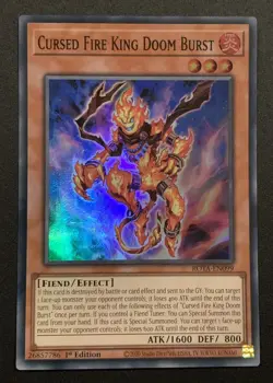 Cursed Fire King Doom Burst - ROTA-EN099 - Super Rare - 1st Edition - Yugioh TCG - Image 1