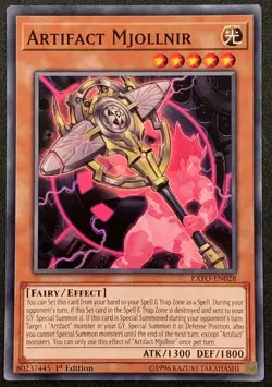 Artifact Mjollnir | EXFO-EN028 | Common | 1st Edition | Extreme Force | YuGiOh - Image 1