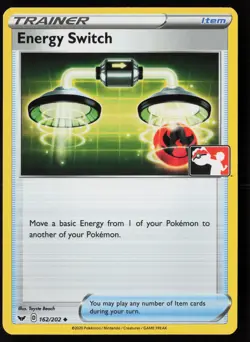 Pokemon Energy Switch 162/202 Prize Pack Series Cards Non-Holo Pack Fresh - NM - Image 1