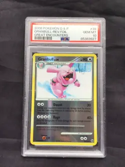Pokemon Cards: Great Encounters Reverse Holo: Granbull 39/106 PSA 10 - Image 1