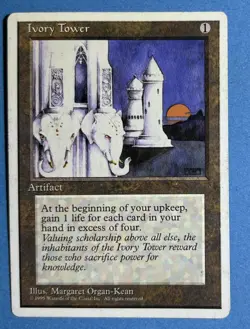 MTG Ivory Tower 4th Edition Regular Rare - Image 1