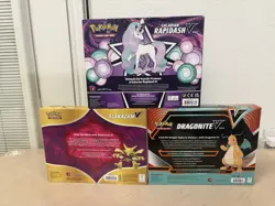 Pokemon TCG Tyranitar V Tin | Rapidash V |Dragonite V | Alakazam V Boxes Sealed - Image 3