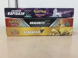 Pokemon TCG Tyranitar V Tin | Rapidash V |Dragonite V | Alakazam V Boxes Sealed - Image 5
