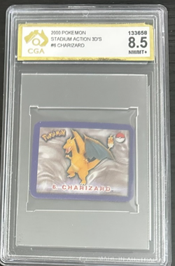 2000 Pokemon Stadium Action 3D's | #6 Charizard | CGA Graded 8.5 | Tazo - Image 1