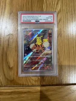 Pokemon TCG Detective Pikachu Returns Pre Order Promo 098/SV-P PSA 10 - Image 1