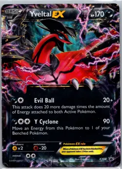 Pokemon TCG Yveltal-EX XY08 XY Black Star Promos Holo D - Image 1