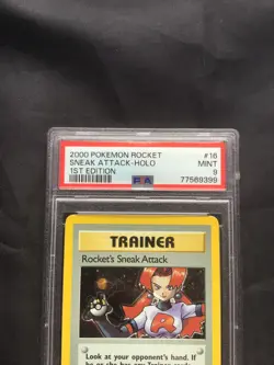 Pokemon: Team Rocket 1st Edition Rare Holo: Rocket's Sneak Attack 16/82 PSA 9 - Image 3