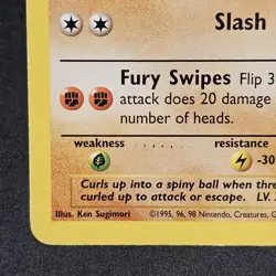 Sandslash 41/62 Weakness .......... Resistance Dots Misprint Error Pokemon TCG 2 - Image 1