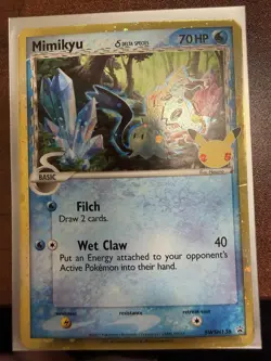Pokemon TCG Mimikyu SWSH136 Delta Species 25th Celebrations Black Star Promo - Image 2