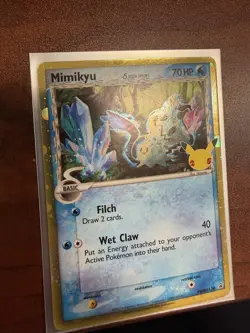 Pokemon TCG Mimikyu SWSH136 Delta Species 25th Celebrations Black Star Promo - Image 3