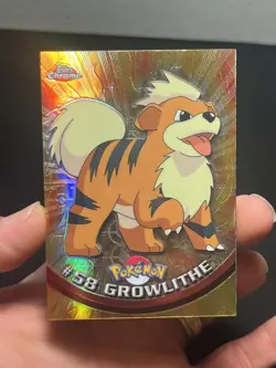 Topps Spectra Chrome Growlithe Pokemon 2000 TV Animation Edition Series 1 #58 - Image 1