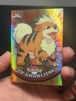 Topps Spectra Chrome Growlithe Pokemon 2000 TV Animation Edition Series 1 #58 - Image 2