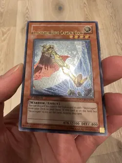 Yugioh Misprint Name Shift Elemental Hero Captain Gold Ultimate Rare 1st Ed MP - Image 4