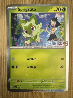 Sprigatito SVP191 Black Star Promo Holo Stamped Pokemon Horizons Card 2024 NM - Image 1