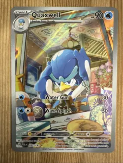 Quaxwell 207/193 - Pokemon TCG Paldea Evolved Illustration Rare Card NM - Image 1