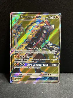 Kommo-o GX Full Art Holo Sun & Moon Guardians Rising 141/145 Mint Pokemon Card - Image 2