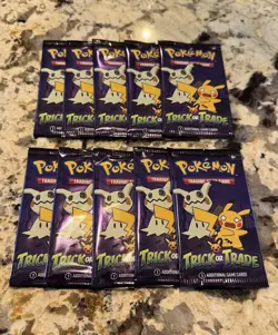 Pokemon TCG Trick or Trade BOOster Bundle LOT 10x Mini Packs 2023 Halloween Card - Image 1