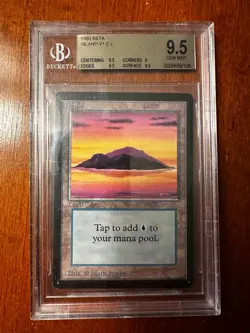 Magic: The Gathering - Gem Mint Beta Island - BGS 9.5 Graded Card - Image 1