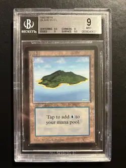 Island V2 | MTG Magic Beta | BGS Beckett Graded 9 Quad++ (9.5|9|9|9.5) - Image 1
