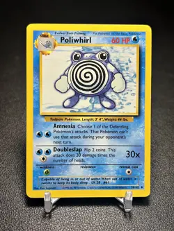 1999 Pokemon Base Set Unlimited Poliwhirl 38/102 Uncommon - LP - Image 1