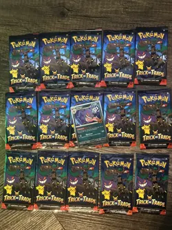 Pokemon 2024 Trick or Trade Sealed 15 Packs and Gengar - Image 1