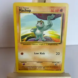 Machop 52/102 Base Set Unlimited Common Pokemon Light Play+ - Image 1