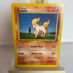 Ponyta 60/102 Base Set Unlimited Common Pokemon Light Play+ - Image 1