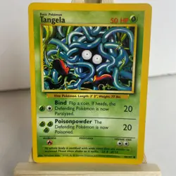Tangela 66/102 Base Set Unlimited Common Pokemon Light Play+ - Image 1