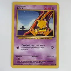 Abra 43/102 Base Set Unlimited Common Pokemon Light Play+ - Image 3
