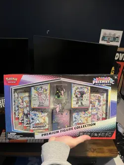 Pokemon TCG Prismatic Evolutions Premium Figure Collection Sealed slight damage - Image 1