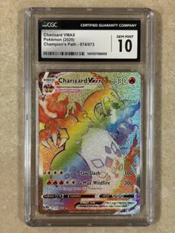 2020 Pokemon Charizard VMAX Champion's Path 074/073 (CGC Gem Mint 10) - Image 1