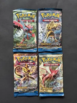 x 4 New and Sealed XY Breakpoint Booster Packs Pokemon TCG Artset - Image 1