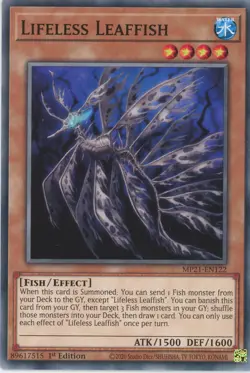 Yugioh Lifeless Leaffish MP21-EN122 Common 1st Edition NM/LP - Image 1