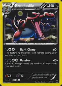 Krookodile (Cosmos Holo) 66/108 Blister Exclusives Promo Pokemon Card NM - Image 1