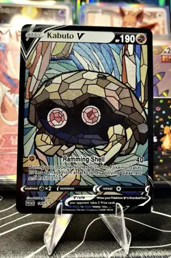 Kabutops Kabuto ACG Stained Glass Art Card - Pokemon Inspired Collector Card🔥 - Image 2