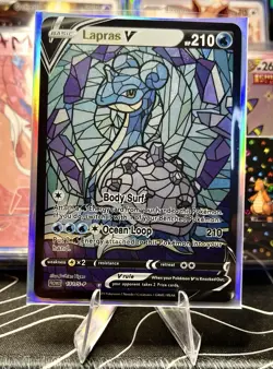 Lapras V ACG Stained Glass Art Card - Pokemon Inspired Collector’s Card🔥 - Image 1