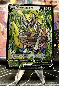 Farfetch’d V ACG Stained Glass Art Card - Pokemon Inspired Collector’s Card🔥 - Image 1