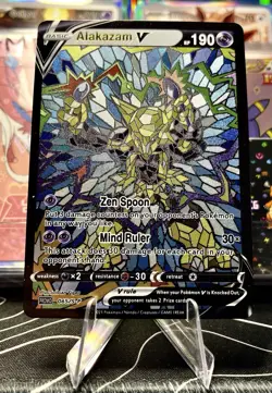 Alakazam Kadabra Abra ACG Stained Glass Art Card - Pokemon Inspired Collector’s - Image 1