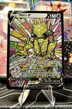 Alakazam Kadabra Abra ACG Stained Glass Art Card - Pokemon Inspired Collector’s - Image 3