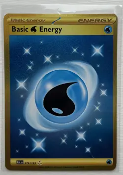 Pokemon TCG Water Energy 279/193 Paldea Evolved Gold Hyper Rare NM - Image 1